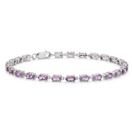 Petite Oval Amethyst Bracelet