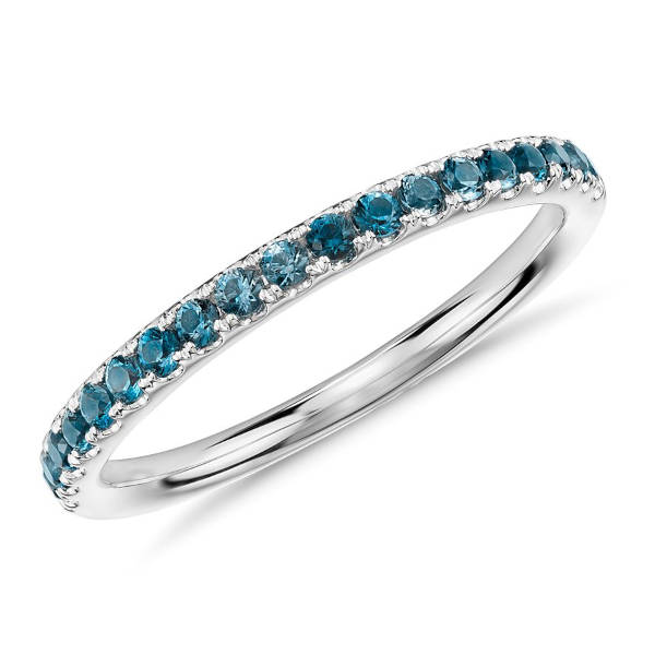 Riviera Pavé Blue Topaz Ring