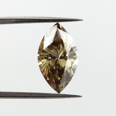 Fancy Dark Brown Greenish Yellow Diamond, Marquise, 2.03 carat- C