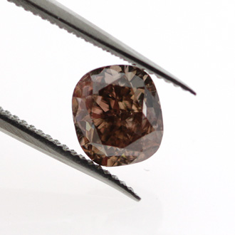 Fancy Dark Orange Brown Diamond, Cushion, 0.84 carat - B