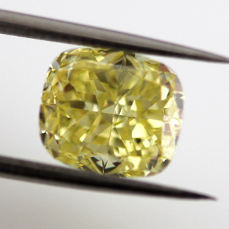 Fancy Intense Yellow Diamond, Cushion, 2.02 carat, SI1 - B