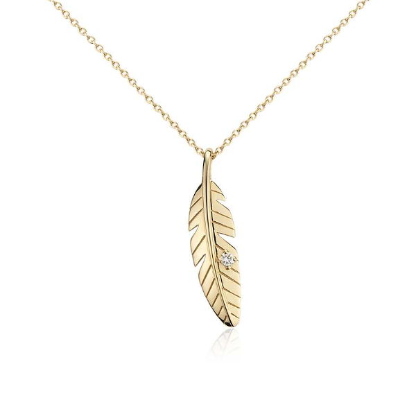 Feather Diamond Pendant