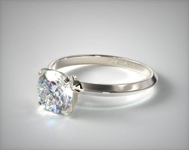 Knife Edge Solitaire Engagement Ring